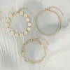 Braccialetti di fascino boho margherita set di girasole per donne che tendono strass amano cuore regolabile braccialetti coppia di gioielli estetici