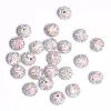 10pcs/lot AB White Rhinestones Crystal Beads Disco Ball Bracelet Charms Beads for Wholesale Handmade Craft Jewelry Making DIY