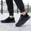 Walking Shoes Lightweight Breathable Knitted Mesh Casual Women Flying Woven Slip-on Sock Ladies Trend Soft Sports Sneakers