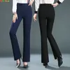 Pantalage de taille élastique du printemps et de l'automne augmente les pantalons de chroning stretch