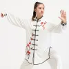 Roupas de tai chi feminino artes marciais de manga longa usam ala chun kung fu uniformes homens tang terno de caminhada ao ar livre sprots de manhã