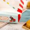 10 PCS Circus Boîte à cadeaux avec fenêtre Boîte cadeau d'anniversaire pour enfants Party Cookies Cuisine Cake Kraft Boîtes en papier Cardin d'emballage