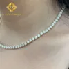 Estilo popular 10k sólido sólido de ouro real gelado jóias hip hop brilhante corte de 4 mm de laboratório de diamante cultivado diamante tênis colar