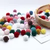 50-100pcs / lot 15 mm multicolore Teddy Pom Pom Balls Mini Fringe Tricoted Wedding Diy Craft Headwear Kids Hair Accessoires