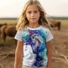 T-shirty Kot Krótkie rękawowe dziecko Tshirt Summer Kawaii Kid Kid T-shirt dla dzieci