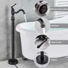 Black Bronze Bathtub Shower Faucet Floor Standing Bath Tub Spout Shower Single Handle Mixer Tap Bathroom Shower Faucet Mixer