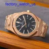 Sıcak AP Bilek İzle Royal Oak Serisi 15400or.oo.1220or.01 Gül Altın Siyah Plaka Erkek Moda Günlük İzleme