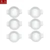 6pcs Pan à forage en porcelaine blanche Snack Dish hôtel Petit déjeuner Sauve de soja huile Plat maison Buffet Washabi Ceramics Table Varelle