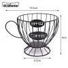 Universal 1pc Coffee Capsule Storage Basket Koffie Cup Basket Vintage Coffee Pod Organizer Holder Black voor Home Cafe Hotel Hot
