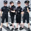 Bambini della polizia stradale poliziotto Cosplay costumi poliziotti uniformi ragazze gonfie pieghettate della gonna studente team Halloween Party Performance