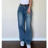 Calça jeans feminino calça de jeans azul escuro