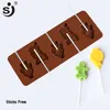 SJ Silicone Lollipop Mold Candy Gingerbread 3D Hard Candy Moules Cookie Chocolate Moule de pâtisserie