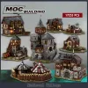 Moc Ultimate Medieval Village Part 1-3 빌딩 블록 모델 UCS Castle Technology Bricks Collector Series Street View Toys 선물