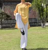 20 ROLOR Yüksek dereceli keten Çin geleneksel kıyafetleri kadınlar tai chi takım elbise kung fu dövüş sanatları giyim wudang taocu üniformalar