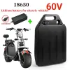 100%Original CityCoco Electric Scooter Battery 60V 20AH-100AH ​​för 250W ~ 1500W Electric Bicycle Waterproof Litiumbattery+Charger