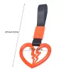 1PC Auto Accessories Broken Heart Train Bus Handle Hand Strap Drift Charm Strap Drift Warning Ring for Car Rear Bumper Supplies