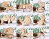 Laser Cutting Wooden 3D Puzzle Cute Animal Model Toys Assembly Wood Desk Decoration For Children Kids Gift PT0182957591