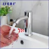JIENI Chrome Polished Basin Faucet Automatic Touch Sensor Faucet 3 Choices Bathroom Sink Free Touch Faucet Water Brass Mixer Tap