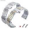 Bekijk bands uthai316l roestvrij staal zeven kraal horlogeband 18 mm 19 mm 20 mm 21 mm 22 mm vaste vlinder buckle Universal Watchband AccessoriesL2404