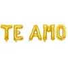 1set 16inch te amo Spaans I Love You Letter Foil Ballonnen voor Valentijnsdag huwelijksverjaardag decoraties feestartikelen