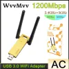 Carte Realtek RTL8812AU/RTL8812BU Dual banda a doppia banda 1200MBPS Wireless WiFi Adattatore di rete WiFi ANTENNA Laptop Ethernet 1000M ETHERNET ESTERNO