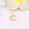 Women's Designer Double Letter Pendant N Simple Gold Plated Crystal Pearl Rhinestone New Necklace Wedding Party Jewelry Accessories