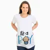 1pcs Maternity Set Vêtements Baby English Printing Maternity T-shirt Summer Maternity Short Sleeve Factory Direct Ventes