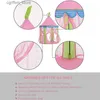 Toy Tents Folding Tipi Children Tent Princess Castle Play House Outdoor Beach Tent Toy Teepee Portable Toy Tents Kids Baby Girl Gifts L410