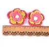 10 pezzi colorati fiori a maglia appliqued toppes per abbigliamento accessori da cucire abbigliamento Accessori fatti per decorazioni fai -da -te album 3,5 cm C0553