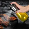 Dispecteur de pulvérisateur d'huile d'olive LMetjma avec entonnoir Dispensateur de pulvérisateur d'huile de vinaigre rechargeable pour le barbecue Cuisine KC0296