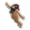 Liberwood Merry Christmas PVC Patch Rubber Father Santa Claus Kriss Kringle Ice Jam Badge Applique med Hook Back