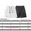 Mode Mens Pants Shorts Designer High Street Trendy Brand Summer New Cross Embelling with Black and White Color Matching With Original Logo