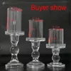 Candle Holders 6 5cm Glass Holder Votive Vases Transparent Clear Shade Straight Cylinder Lamp226R