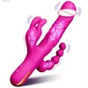 Autres éléments de beauté de la santé Vibrators de lapin trident pour les femmes stimulateur clitoris 10 modes femelles masseur de vagin en silicone vibrant bâton adulte adultes toys l410