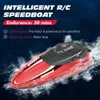 2.4GHzリモートコントロールボート15 km/h赤RCボートおもちゃデュアルモーター15 km/hスイミングプール用高速レーシング船、湖