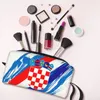 Torby do przechowywania Flaga Corosówek Travel Torebka Kobiety Chorwacki patriotyczny dumny makijaż makijaż damski zestaw dopp