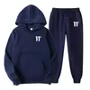 Men's Tracksuits Autumn Men Digital Printing Tracksuit 2 Pieces Sets Hooded Sweatshirt Drawstring Pants Male Hoodies Running Sportswear