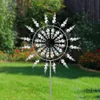 Magical Metal Windmill Garden Decor Unique Solar Wind Spinner Kinetic Metal Wind Spinners Outdoor Lawn Decorative Stakes Yard