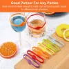 Food Grade Silicone Marks Long Strips Goblet Tag Wine Glass Markers Ring Wine Labels Glasses Drinking Tag Set For Bar Party