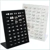 Smyckestativ Black Grey Veet Display Case Jewelry Ring Displays Stand Board Holder Storage Box Plate Organizer 1241 E3 Drop Deliv2032