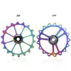 Bicycle Colorful Rear Derailleur Jockey Wheel 11T--18T Ceramic Bearing Pulley AL7075 CNC MTB Bike Guide Roller Idler 4mm 5mm 6mm