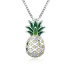 Ny mode droppolja set diamantfrukt ananashalsband för kvinnors färska benbenhänge smycken