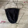 Mens Lace Up Pouch G-String Sexig Sheer Ultra-tunn bikini Thong Briefs Underwear Low-midjiga trosor för mansträng Homme