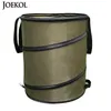 Outdoor Garden Trash Can With Handles Foldable Portable Garbage Leaf Collapsible Container For Lawn Garden Weed Bag