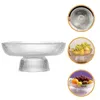 Ensembles de vaisselle bols en verre durables salade de mariage décorative servant pour divertir les pieds d'assiette de fruits