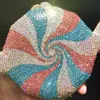 XIYUAN Colorful Candy Shape Crystal Women Evening Bag Diamond Wedding Party Clutch Handbag Bridal Rhinestone Dinner Stone Purse