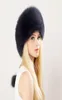 Inverno unissex genuíno raposa pêlo chapéu de pele de pele real com a coroa de couro da natureza grossa quente russa hat5182857