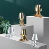 Italy Little Golden Man Thinker Creative LED Rechargeable Atmosphere Lamp Bedroom Bedside Study Night Light Children's Day Gifts