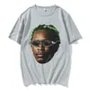 24SS Summer Pure Cotton Form для Mens Hip Hop American Rap Pinger Portrait Print