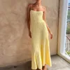 Robe longue plissée plissée haute robe midi